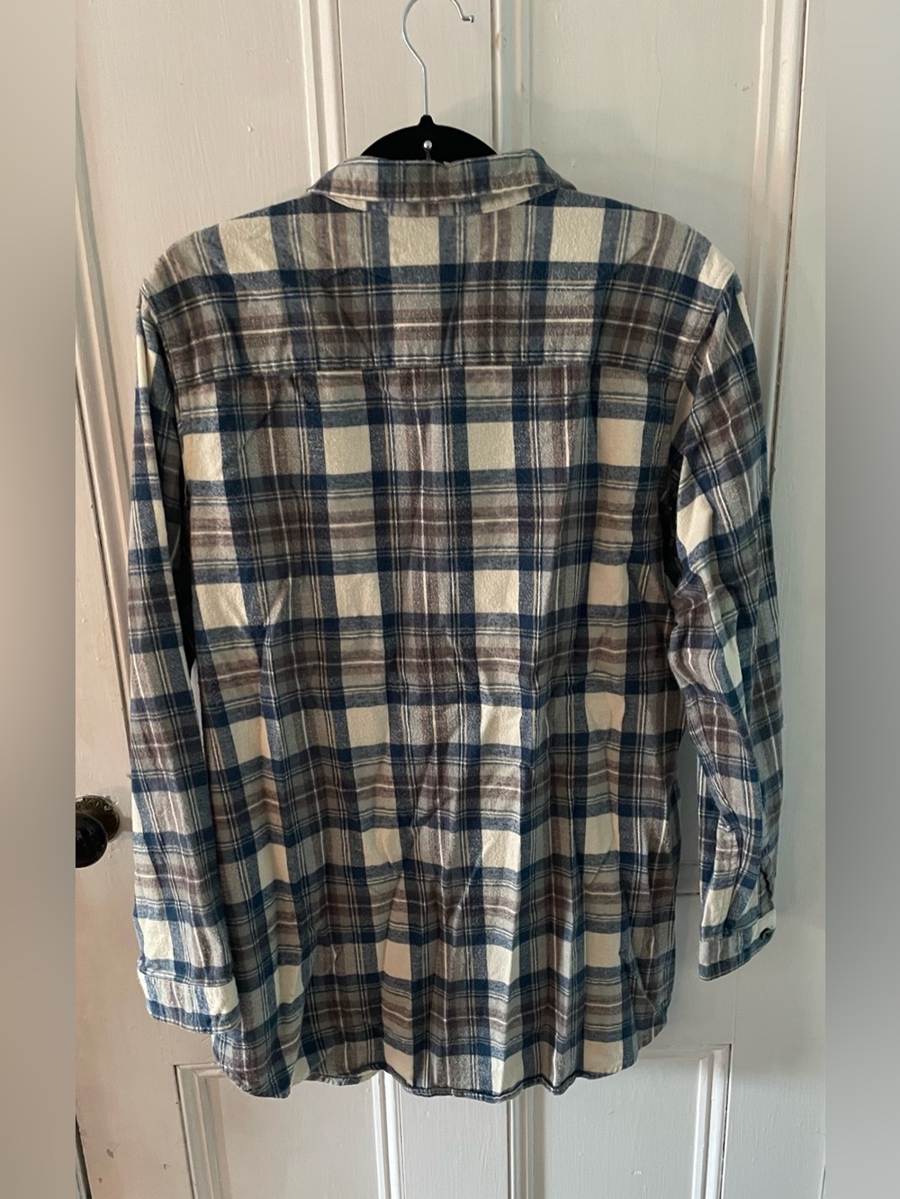 L.L. Bean Women's Scotch Plaid Flannel Shirt, Tunic 100% Cotton Size XL - Picture 4 of 4